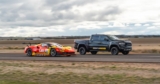 1200hp RAM TRX vs Ferrari 296 GT3 race automobile drag race